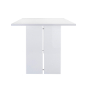 Bologna blankt hvidt spisebord træ 160x90 cm rektangulær til stue køkken Rabatter