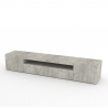 Daiquiri Concrete L tv bord betonfarve lav skænk med 2 skabe og 1 klaplåge Tilbud