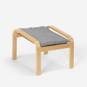 Sylt Fodskammel puf lænestol sofa stue træ stof skandinavisk design 