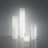 Fluo Slide plastik cylinderformet transparant gulvlampe led lampe lys Tilbud
