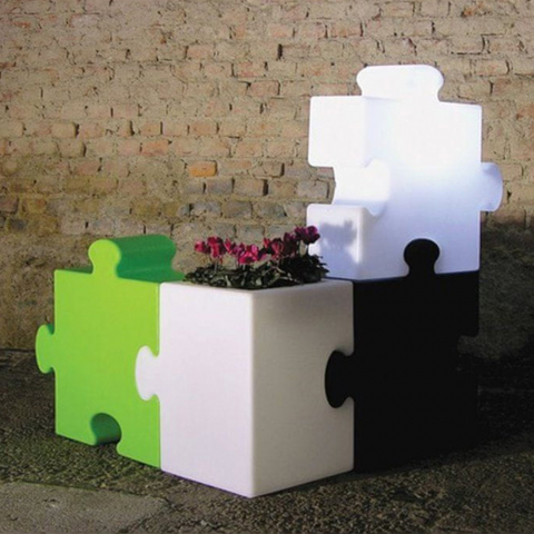 Puzzle Corner Slide modulær puslespilsbrik plastik lampe led lys udendørs