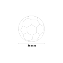 Sæt med 5 erstatnings bolde 36 mm til bordfodbold foosball fodboldspil På Tilbud