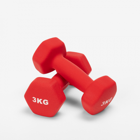 Megara håndvægte dumbbell sæt 2x3 kg træningsudstyr styrketræning fitness Kampagne