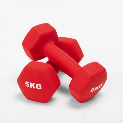 Megara håndvægte dumbbell sæt 2x5 kg træningsudstyr styrketræning fitness