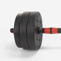 Ermes håndvægte sæt justerbar 2 x 10 kg max vægtstang træningsudstyr Valgfri