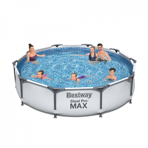 Bestway 56406 Steel Pro Max rund fritstående pool 305x76 cm badebassin Kampagne