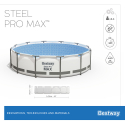 Bestway 56406 Steel Pro Max rund fritstående pool 305x76 cm badebassin Udsalg