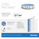 Bestway 56406 Steel Pro Max rund fritstående pool 305x76 cm badebassin Rabatter
