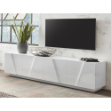 Ping Low L TV bord skab blank hvid lav skænk 162 cm med 2 rum og 4 låger På Tilbud