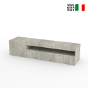 Daiquiri Concreate M tv bord betonfarve lav skænk med 1 skab 1 klaplåge Tilbud
