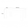 Jesi Larch lille hvid spisebord 90x160cm bord med udtræk op til 210cm Udsalg