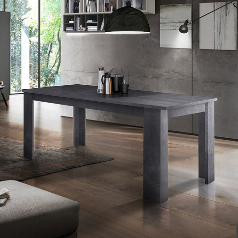 Jesi Ardesia lille grå spisebord 90x160cm bord med udtræk op til 210cm