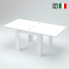 Jesi Liber Wood lille hvidt spisebord 90x90cm bord med udtræk til 180cm På Tilbud