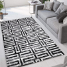 Double GRI001 rektangulær grå design tæppe til under spisebordet og sofa Kampagne