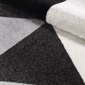 Milano GRI013 rektangulær grå design tæppe til under spisebordet og sofa Tilbud