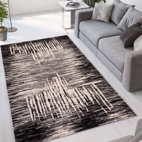 Milano GRI007 rektangulær designer tæppe til under spisebordet og sofa Kampagne