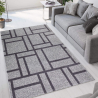 Milano GRI015 rektangulær grå design tæppe til under spisebordet og sofa Kampagne
