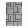 Milano GRI015 rektangulær grå design tæppe til under spisebordet og sofa På Tilbud