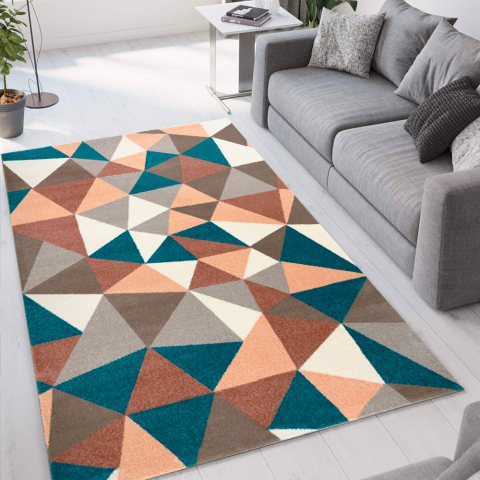 Milano GLO010 firkantet designer tæppe til under spisebordet og sofa Kampagne