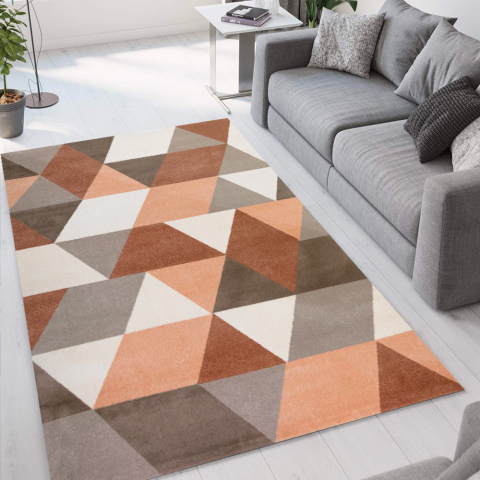 Milano GLO005 firkantet designer tæppe til under spisebordet og sofa Kampagne
