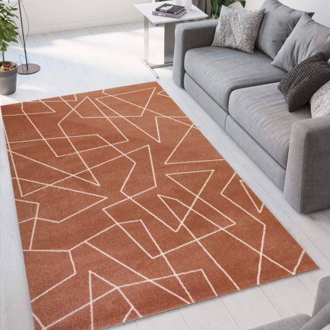 Milano GLO007 firkantet designer tæppe til under spisebordet og sofa