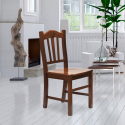 Silvana AHD massiv bøgetræ spisebords stol vintage design lakeret På Tilbud