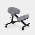 Balancesteel Lux ergonomisk knæstol kontorstol højdejuster i stål stof Model