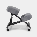 Balancesteel Lux ergonomisk knæstol kontorstol højdejuster i stål stof Omkostninger