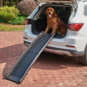 Cody sammenklappelig hunderampe 151cm lang hundetrappe plast til bilen Egenskaber