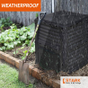 Humus kompostbeholder 300 l af plast til haveaffald madaffald kompost Valgfri