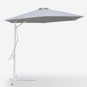 Paraply 3 meter decentral arm hvid sekskantet stål anti UV Dorico Mængderabat