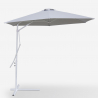 Paraply 3 meter decentral arm hvid sekskantet stål anti UV Dorico Mængderabat