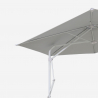 Paraply 3 meter decentral arm hvid sekskantet stål anti UV Dorico Udvalg