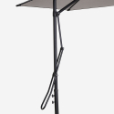 3m stor sekskantet hænge parasol til have altan med tilt sort Dorico Noir Valgfri
