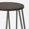 Carbon Top høj industriel designer barstol med træ sæde og metal stel Egenskaber