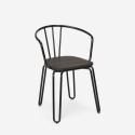 Ferrum Arm AHD spisebords stol industrielt metal design armlæn træ sæde Mængderabat