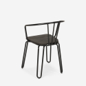 Ferrum Arm AHD spisebords stol industrielt metal design armlæn træ sæde Valgfri
