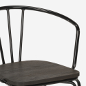 Ferrum Arm AHD spisebords stol industrielt metal design armlæn træ sæde Model