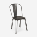 Ferrum One AHD spisebords stol i industrielt metal design med træ sæde Mængderabat