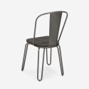 Ferrum One AHD spisebords stol i industrielt metal design med træ sæde Valgfri