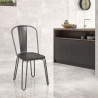 Ferrum One AHD spisebords stol i industrielt metal design med træ sæde Egenskaber
