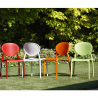 Gio Scab design moderne stabelbare spisebords stol i technopolymer Tilbud