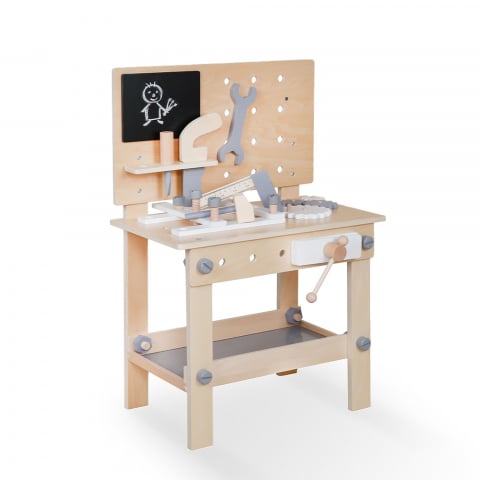 Magic Bench legetøjsarbejdsbænken af træ med værktøj til børns leg Kampagne