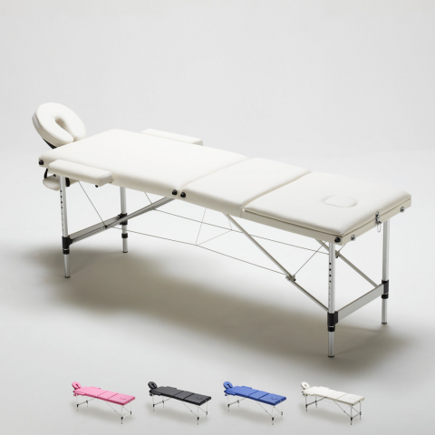 Thai massagebriks 210 cm foldbar justerbar transportable aluminium salon Kampagne