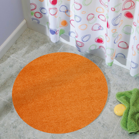 Rundt orange tæppe stue badeværelse 80cm Casacolora CCTOARA