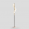 Alibreo design metal gulvlampe med led lys med glaslampeskærme marmor fod På Tilbud