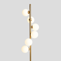 Alibreo design metal gulvlampe med led lys med glaslampeskærme marmor fod Udsalg