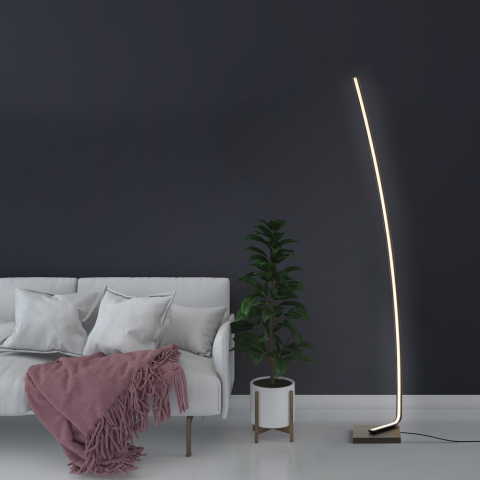 Deneb metal Gulvlampe led lys lampe stue moderne bue design 162 cm høj