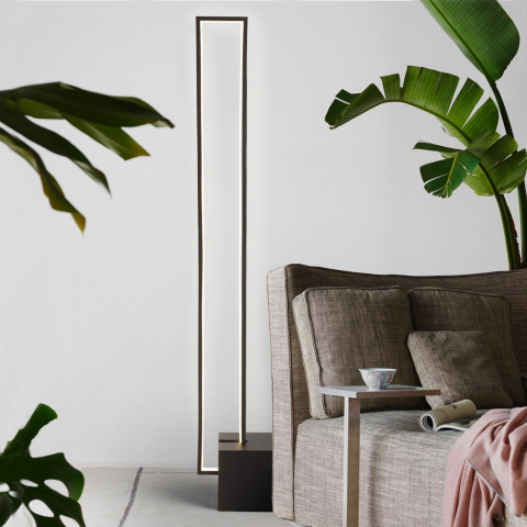 Sirio gulvlampe led lys lampe rektangulær moderne design lavet af metal