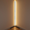 Vega hjørne gulvlampe led lys lampe med moderne minimal design i metal Tilbud